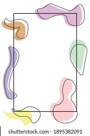 Vertical page frame design.Text Space. Background with place for text. Abstract backgrounds with copy space for text. Vertical templates. Colorful abstract shape.