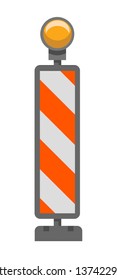 vertical panel channelizer, traffic, construction concept 