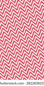 A vertical panel features a repeating chevron pattern with pink and red tones fading along the length, creating a bold geometric design.