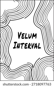 Vertikale Tafel, die das Vellum-Intervall anzeigt, umgeben von fließenden wellenförmigen Konturlinien.