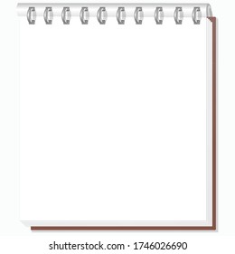 Vertical paper spiral notepad for bussiness