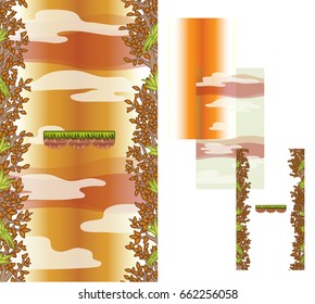 Vertical Parallax Game Background. A vector game design for any type of platformer game. Fully customizable with layered design.