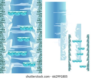 Vertical Parallax Game Background. A vector game design for any type of platformer game. Fully customizable with layered design.