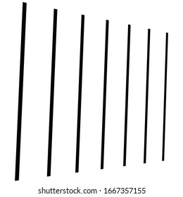 vertical parallel lines, stripes. 