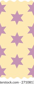 Vertical pastel tape design featuring repeating purple stars on a soft yellow background, ideal for cute stationery, scrapbooking, decorative borders, packaging, and playful graphic accents.