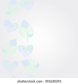  Vertical    pattern, doodles,hearts, leaves,spirals, spots, hole, copy space . Hand drawn.