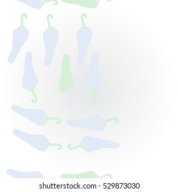 Vertical   pattern of harvest, jalapeno peppers,hand drawn.