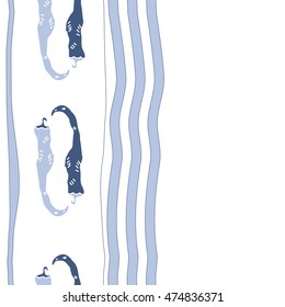 Vertical pattern with hot peppers,striped, seamless . Hand drawn.