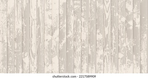 Vertical pattern of light wooden textured slats with timber print. Wall made of oak lath. Top view of laminate floor. Rustic effect. Natural hardwood background. Vector illustration. Interior design