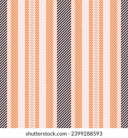 Vertical pattern lines of fabric textile texture with a background seamless stripe vector in light and orange colors.