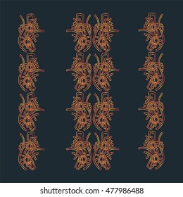 vertical pattern in the style of steam punk 