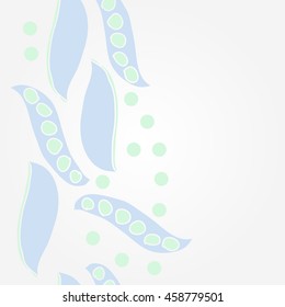     vertical   pattern of  stylized floral motif, doodles,  spot, hole, peas, pods, ellipses, copy space . Hand drawn.