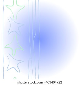 Vertical pattern of stylized  motif,gothic lily,leaves, stripes, floral. Hand drawn.