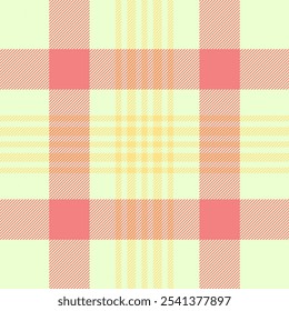 Padrão vertical tartan têxtil, textura royalty fundo xadrez. Scrapbook verificar tecido vetor sem costura na paleta de cores de coral claro e leve.