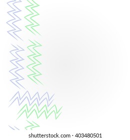 Vertical pattern of zodiac  motif, zigzags,aquarius,  copy space. Hand drawn.