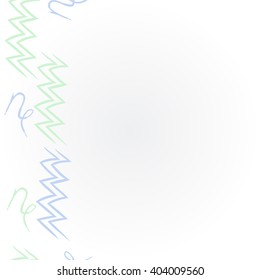 Vertical     pattern of zodiac  motif, zigzags,aquarius, capricorn, copy space. Hand drawn.