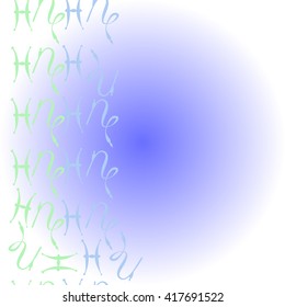Vertical pattern of zodiac signs, doodles, object,pisces,capricorn, copy space. Hand drawn.