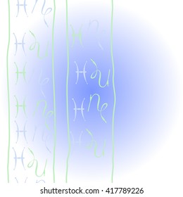 Vertical pattern of zodiac signs, doodles, object,pisces,capricorn, stripes, copy space. Hand drawn.