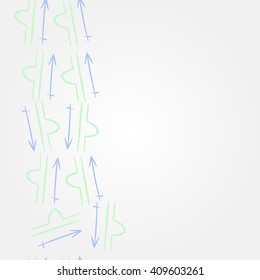 Vertical    pattern of zodiac signs, doodles,libra, sagittarius,object,  copy space. Hand drawn.
