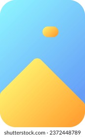 Vertical picture pixel perfect flat gradient color ui icon. Multimedia. Photo and video format. Simple filled pictogram. GUI, UX design for mobile application. Vector isolated RGB illustration