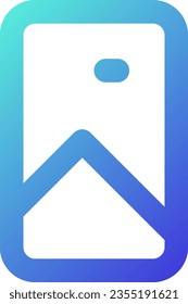 Vertikales Bildpixel perfekte Farbverlauf-Linear-Icon. Multimedia. Foto- und Videoformat. Zeilennutzer-Schnittstellensymbol Modernes Piktogramm. einzelne Vektorgrafik