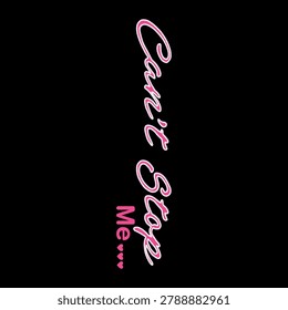 Vertical pink typography design featuring the quote 