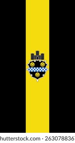 Vertical Pittsburgh, Pennsylvania Flag, USA