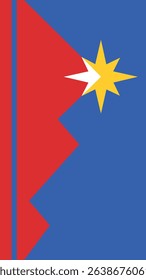 Vertical Pocatello Flag, Idaho, USA