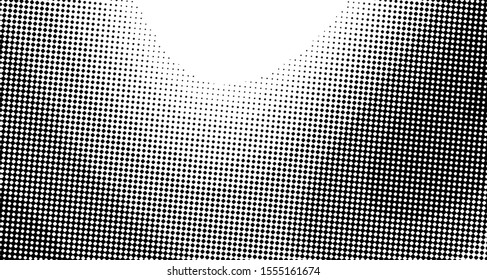 Vertical polka dots. Halftone wave background. Curved gradient texture or pattern. Pop art texture. Vector illustration Eps 10.
