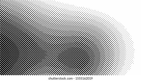 Vertical polka dots. Halftone wave background. Curved gradient texture or pattern. Pop art texture. Vector illustration Eps 10.
