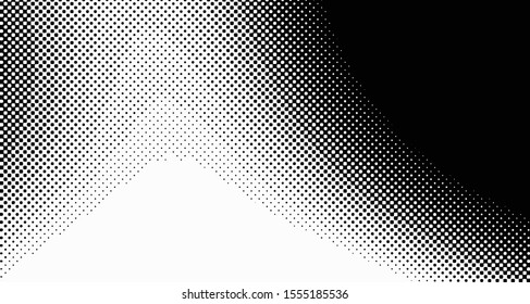 Vertical polka dots. Halftone wave background. Curved gradient texture or pattern. Pop art texture. Vector illustration Eps 10.