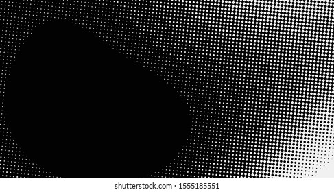 Vertical polka dots. Halftone wave background. Curved gradient texture or pattern. Pop art texture. Vector illustration Eps 10.
