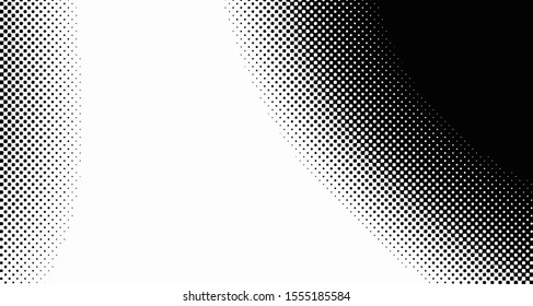 Vertical polka dots. Halftone wave background. Curved gradient texture or pattern. Pop art texture. Vector illustration Eps 10.