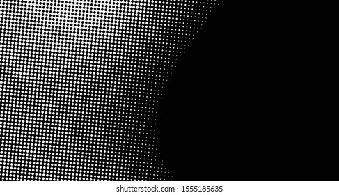 Vertical polka dots. Halftone wave background. Curved gradient texture or pattern. Pop art texture. Vector illustration Eps 10.