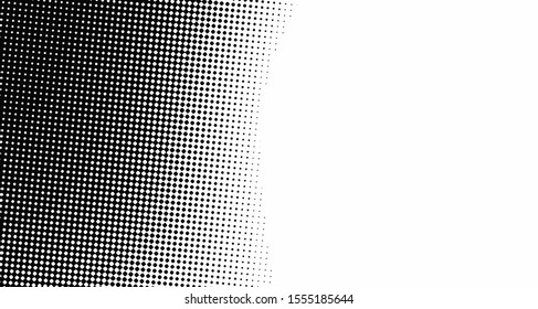Vertical polka dots. Halftone wave background. Curved gradient texture or pattern. Pop art texture. Vector illustration Eps 10.