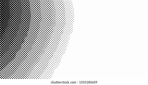 Vertical polka dots. Halftone wave background. Curved gradient texture or pattern. Pop art texture. Vector illustration Eps 10.