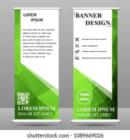 Vertical polygonal banners