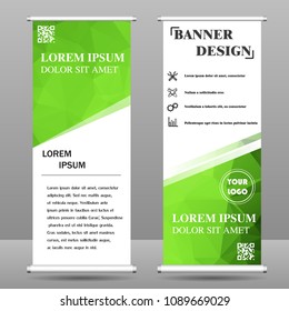 Vertical polygonal banners