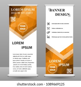 Vertical polygonal banners