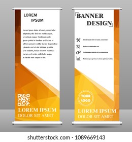 Vertical polygonal banners