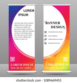 Vertical polygonal banners