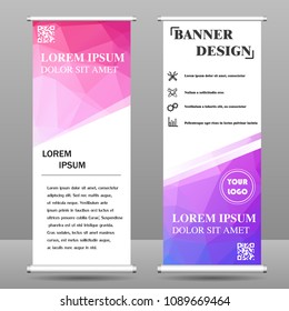 Vertical polygonal banners