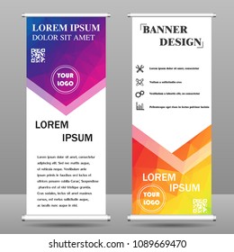 Vertical polygonal banners