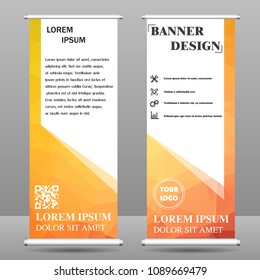 Vertical polygonal banners