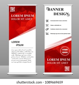 Vertical polygonal banners