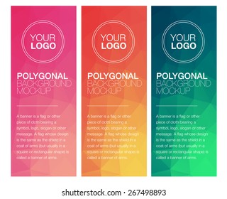 Vertical polygonal banners