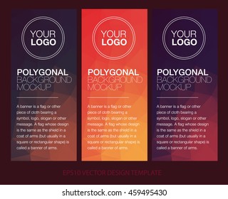Vertical polygonal banners