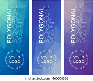 Vertical polygonal banners