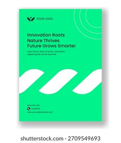 Vertical Poster Displaying Modern Smart Farming Technology Visuals