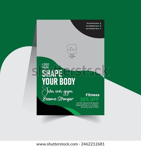 vertical poster template exercise gym training